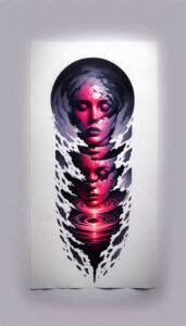 abstract-visage – tattoo design ideas free ai generated – realism-gentle-shadow – for-abdomen – Gallery: faces-inkby-ai