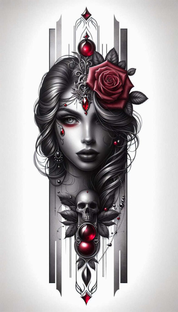 child-face – tattoo design ideas free ai generated – realism-highlighted-contrast – for-abdomen – Gallery: faces-inkby-ai