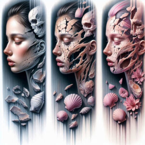 child-face – tattoo design ideas free ai generated – surrealism-distorted-reality – for-temple – Gallery: faces-inkby-ai