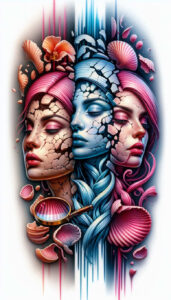 delicate-face – tattoo design ideas free ai generated – realism-depth-of-field – for-hip – Gallery: faces-inkby-ai