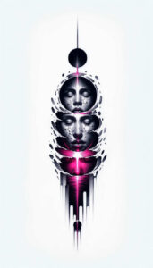 detailed-visage – tattoo design ideas free ai generated – neotraditional-color-depth – for-triceps – Gallery: faces-inkby-ai