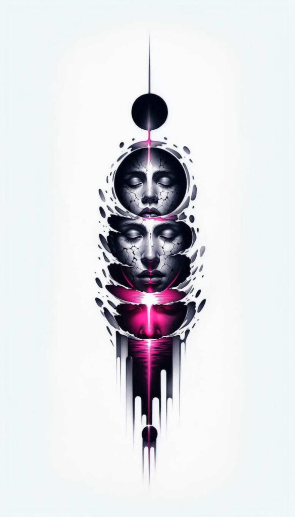 detailed-visage – tattoo design ideas free ai generated – neotraditional-color-depth – for-triceps – Gallery: faces-inkby-ai