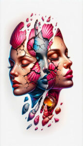 emotional-face – tattoo design ideas free ai generated – neotraditional-textural-detail – for-lower-leg – Gallery: faces-inkby-ai