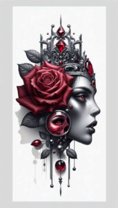 emotive-face – tattoo design ideas free ai generated – realism-natural-blush – for-lower-chest – Gallery: faces-inkby-ai