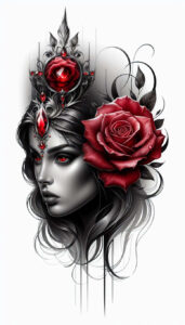 expressive-visage – tattoo design ideas free ai generated – neotraditional-expressive-lines – for-wrist – Gallery: faces-inkby-ai