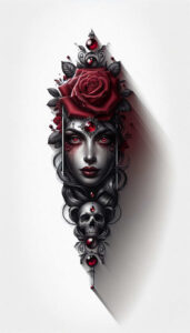 expressive-visage – tattoo design ideas free ai generated – realism-refined-lines – for-back-shoulder – Gallery: faces-inkby-ai