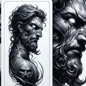 face-and-mouth – tattoo design ideas free ai generated – neotraditional-balanced-tones – for-fingers – Gallery: faces-inkby-ai