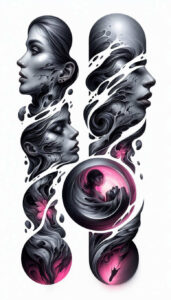 face – tattoo design ideas free ai generated – realism-naturalistic – for-outer-arm – Gallery: faces-inkby-ai