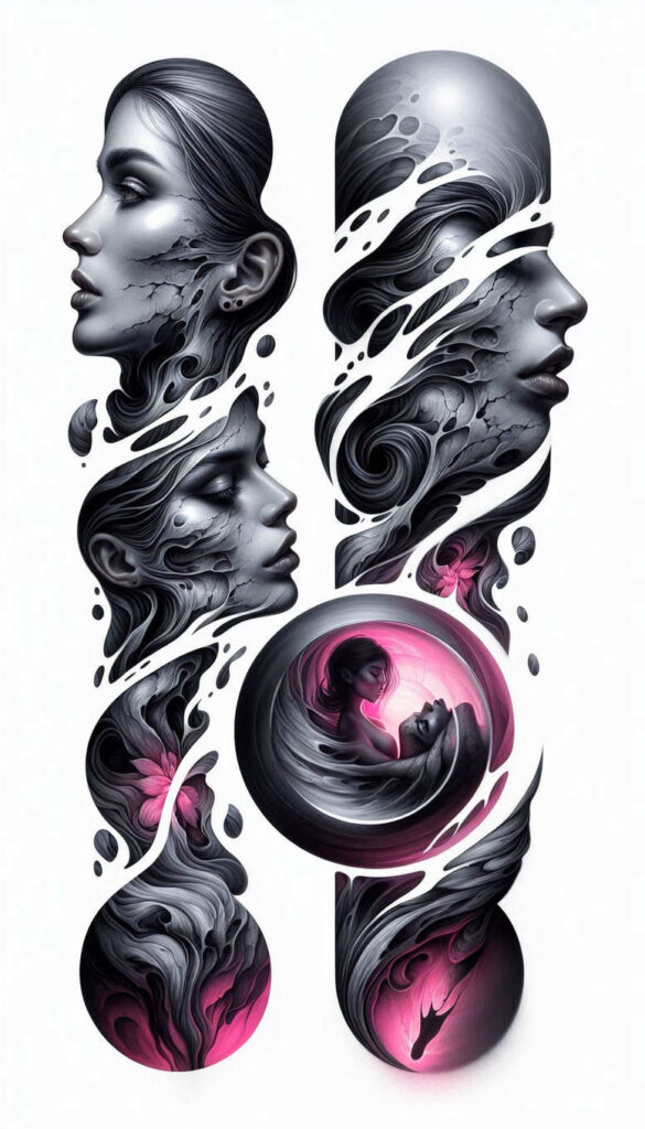 face – tattoo design ideas free ai generated – realism-naturalistic – for-outer-arm – Gallery: faces-inkby-ai