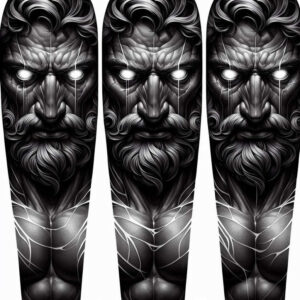 face-with-eyes – tattoo design ideas free ai generated – neotraditional-bold-outline – for-upper-chest – Gallery: faces-inkby-ai