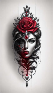 face-with-halo – tattoo design ideas free ai generated – realism-balanced-light – for-full-back – Gallery: faces-inkby-ai