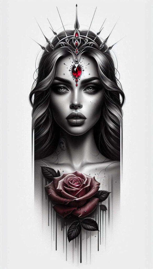 face-with-halo – tattoo design ideas free ai generated – surrealism-bizarre – for-fingers – Gallery: faces-inkby-ai