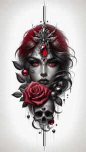 face-with-halo – tattoo design ideas free ai generated – surrealism-symbolism – for-calf – Gallery: faces-inkby-ai