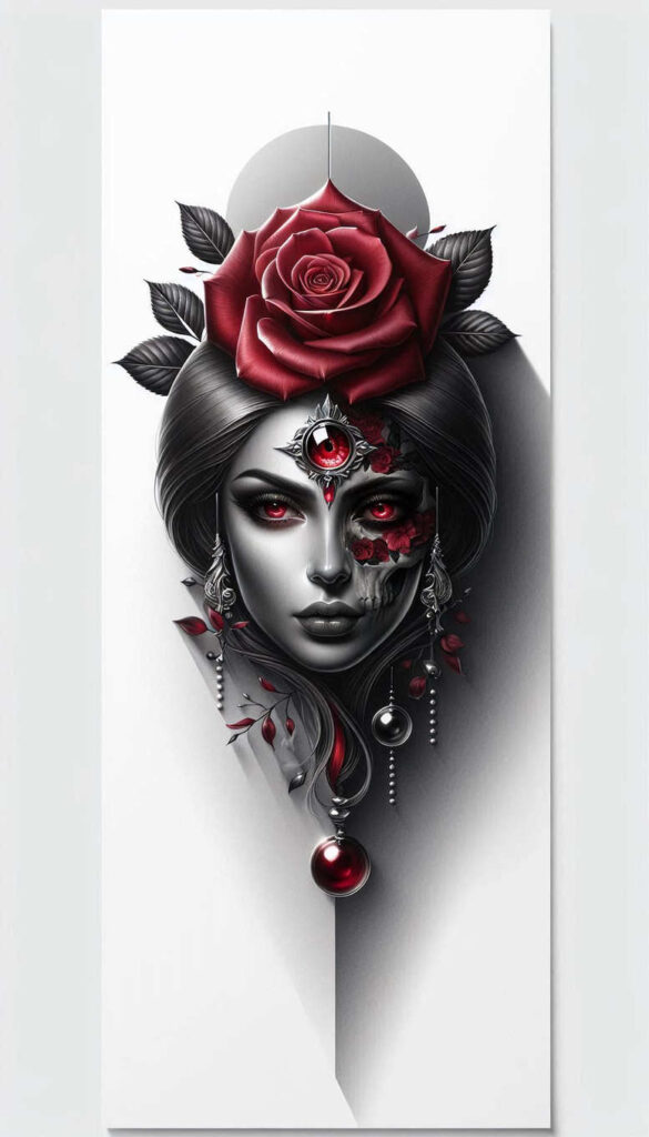 faces – tattoo design ideas free ai generated – neotraditional-vivid-hues – for-wrist – Gallery: faces-inkby-ai