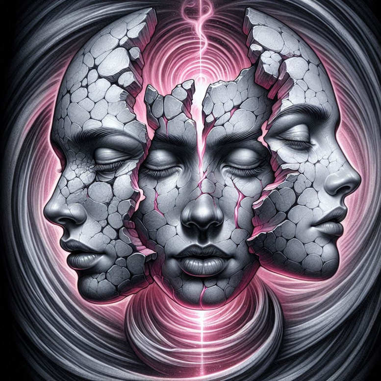 female-face – tattoo design ideas free ai generated – surrealism-fluid-forms – for-shoulder – Gallery: faces-inkby-ai