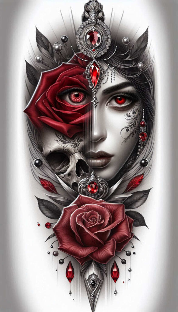 male-face – tattoo design ideas free ai generated – neotraditional-color-saturation – for-arm – Gallery: faces-inkby-ai