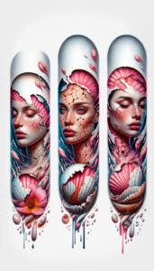 mimicking-face – tattoo design ideas free ai generated – realism-optical-depth – for-lower-chest – Gallery: faces-inkby-ai