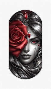 monochrome-face – tattoo design ideas free ai generated – neotraditional-modern-twist – for-neck – Gallery: faces-inkby-ai