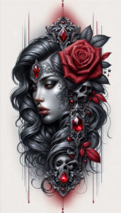 moving-face – tattoo design ideas free ai generated – realism-cgi-realism – for-full-back – Gallery: faces-inkby-ai