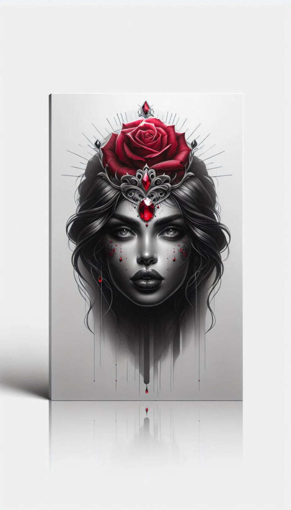 mystical-face – tattoo design ideas free ai generated – realism-tattoo-reflection – for-fingers – Gallery: faces-inkby-ai