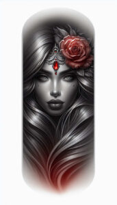 outlined-face – tattoo design ideas free ai generated – neotraditional-detailed-textures – for-wrist-side – Gallery: faces-inkby-ai