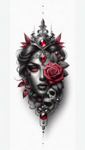 profile-face – tattoo design ideas free ai generated – surrealism-ambiguous-space – for-toe – Gallery: faces-inkby-ai