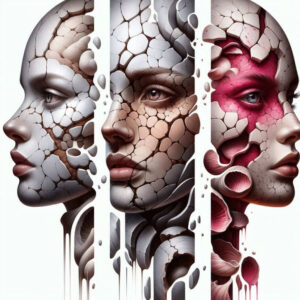 realistic-face – tattoo design ideas free ai generated – surrealism-impossible-forms – for-lower-back – Gallery: faces-inkby-ai