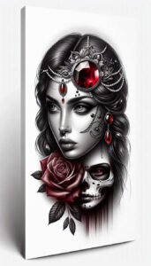 realistic-visage – tattoo design ideas free ai generated – realism-skin-texture – for-shoulder – Gallery: faces-inkby-ai