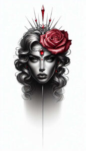 shadowed-face – tattoo design ideas free ai generated – realism-surface-complexity – for-full-back – Gallery: faces-inkby-ai