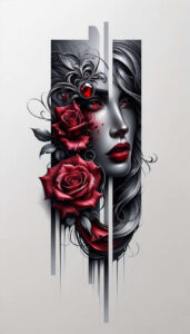 tattoo-face – tattoo design ideas free ai generated – surrealism-bizarre – for-toe – Gallery: faces-inkby-ai