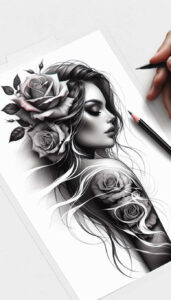 tattoo-face – tattoo design ideas free ai generated – surrealism-fantastical – for-full-back – Gallery: faces-inkby-ai