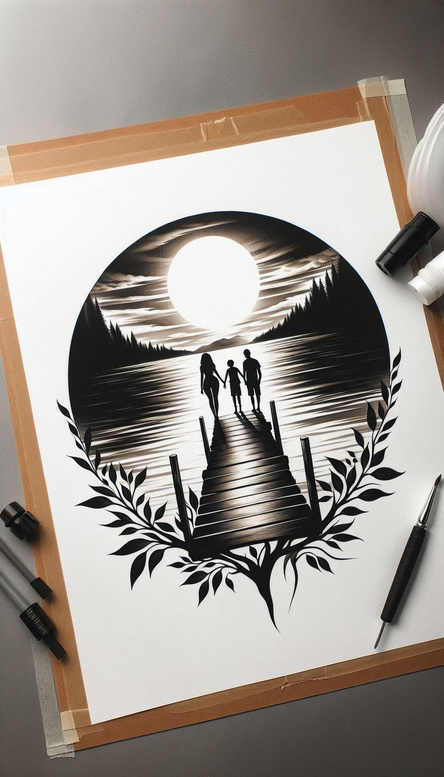 close-to-heart-tattoo – tattoo design ideas free ai generated – empty-space – for-fingers – Gallery: family-inkby-ai