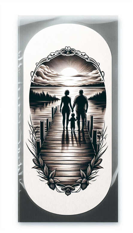 family tattoo design ideas pinprick caring shows endurance