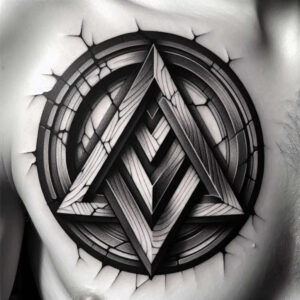 abstract-shape-tattoo – tattoo design ideas free ai generated – symbol-mark – for-outer-arm – Gallery: geometric-inkby-ai