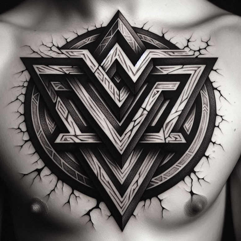 geometric tattoo design ideas geometric pattern cosmic order shows courage