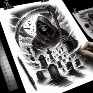 grim-reaper – tattoo design ideas free ai generated – twisted – for-toe – Gallery: grim-reaper-inkby-ai