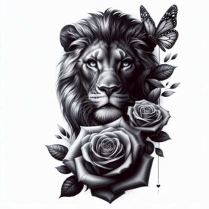 lions tattoo design ideas Surrealism morphic transformation king shows strength