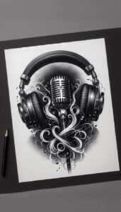 musical-instruments – tattoo design ideas free ai generated – dainty – for-elbow – Gallery: music-inkby-ai