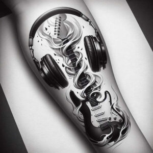 music tattoo design ideas vivid hallucination clear edge for arm