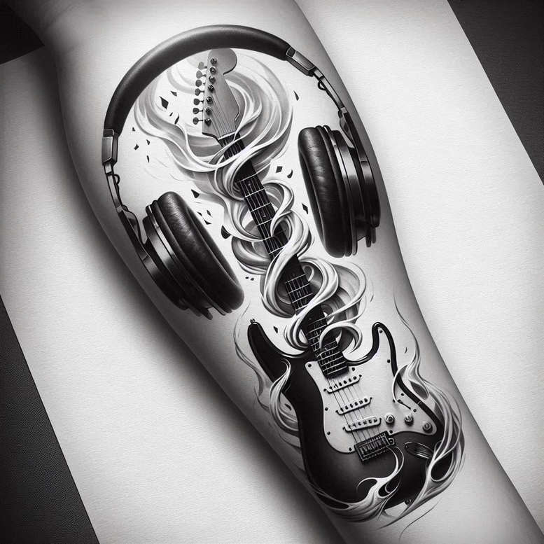 music tattoo design ideas vivid hallucination clear edge for arm