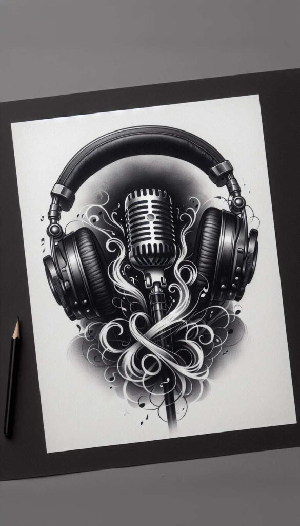 music tattoo design ideas deep blacks micro line meaning resilience
