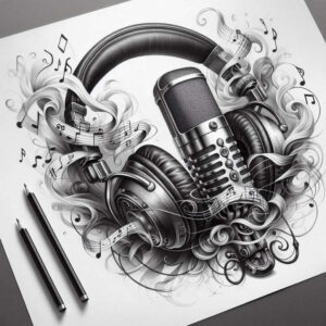 music tattoo design ideas detailed linework minimalist script resilience and power