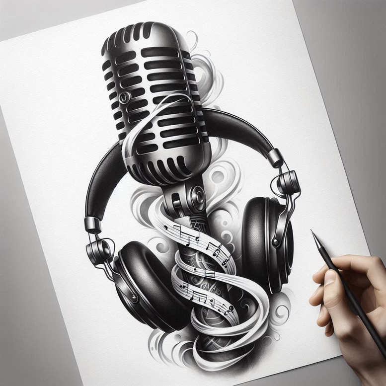music tattoo design ideas Surrealism disorienting nonintrusive meaning perseverance