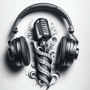 music tattoo design ideas vivid hues quiet for back shoulder