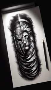 animals-and-shadow – tattoo design ideas free ai generated – neotraditional-gradient-fills – for-stomach – Gallery: news-inkby-ai