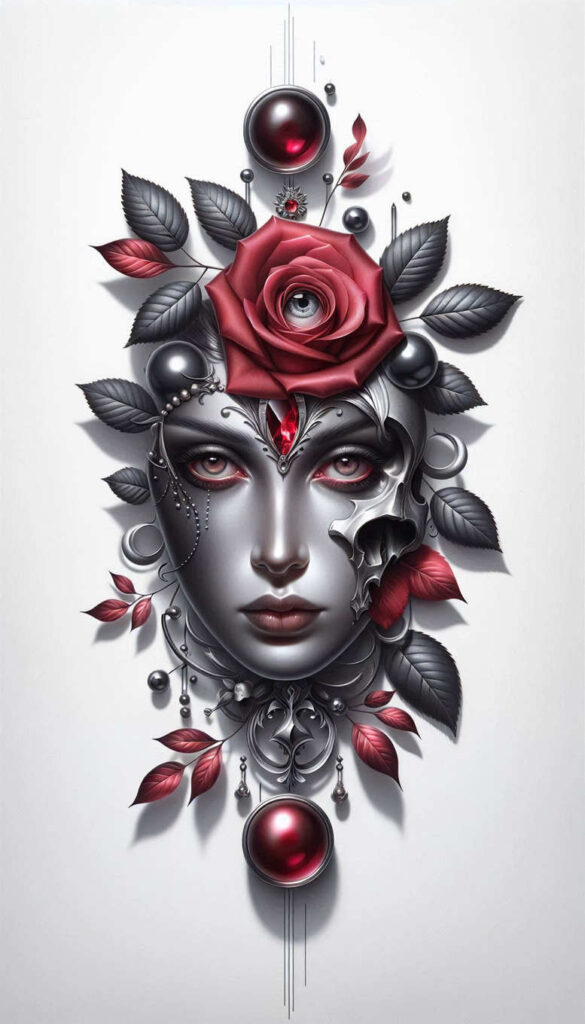 fauna – tattoo design ideas free ai generated – surrealism-phantom – for-nape – Gallery: news-inkby-ai