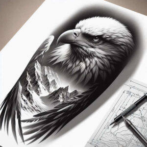 tropical-animals – tattoo design ideas free ai generated – surrealism-fragmentation – for-outer-arm – Gallery: news-inkby-ai