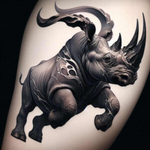 animals-with-flowers – tattoo design ideas free ai generated – realism-deep-shadows – for-temple – Gallery: other-animals-inkby-ai