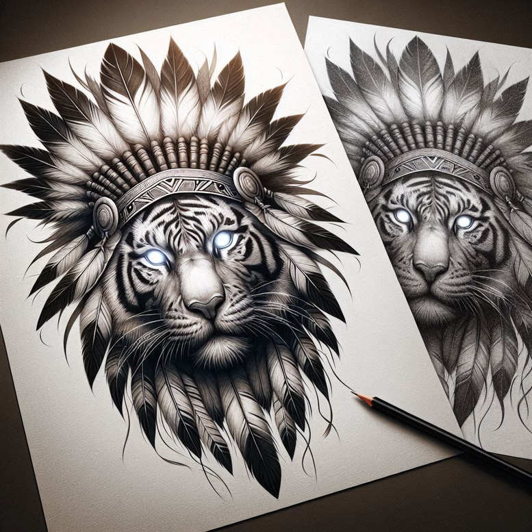 native-amulet – tattoo design ideas free ai generated – surrealism-dreamscape – for-spine – Gallery: other-native-americans-inkby-ai