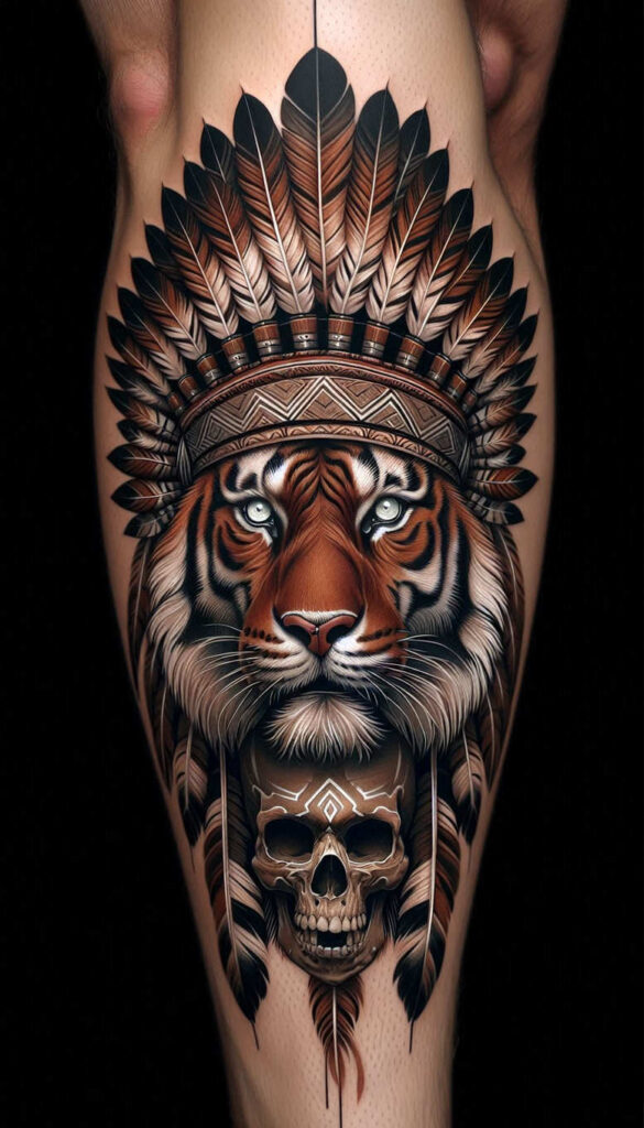 native-folk-art – tattoo design ideas free ai generated – realism-micro-realism – for-elbow – Gallery: other-native-americans-inkby-ai